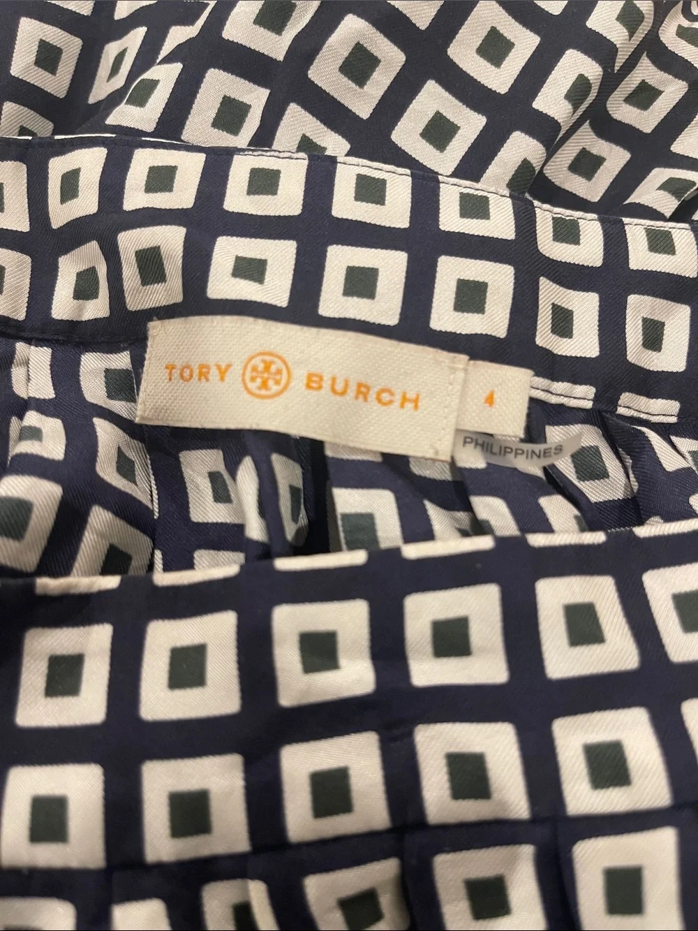 Tory Burch Milano square silk skirt